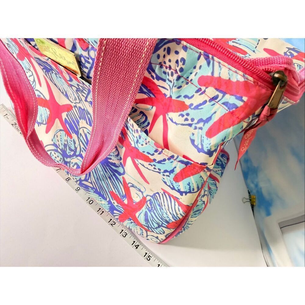 Lilly Pulitzer She She Shells Insulated Cooler Tote Beach Bag Pink Blue 15.5x10x - Picture 13 of 15